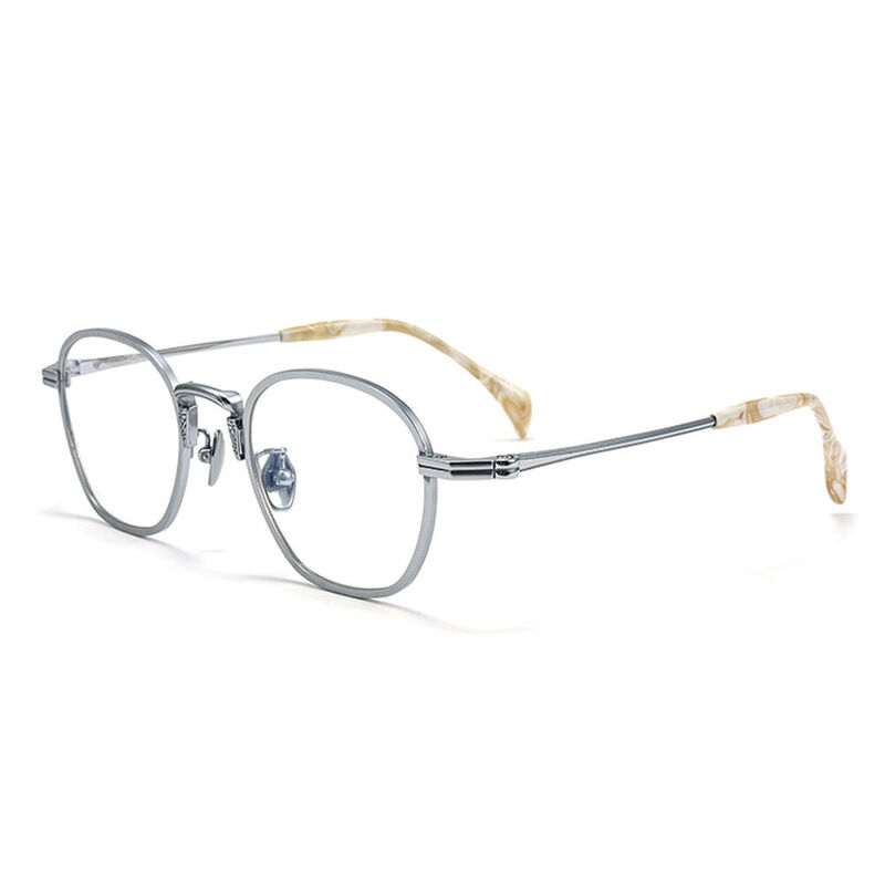 Lance Geometrische Silberne Brille