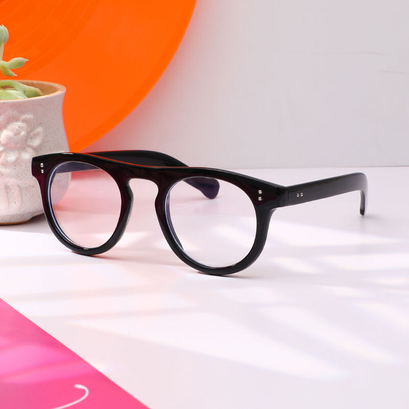 Paulei Round Black Glasses