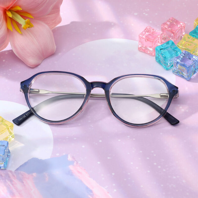 Fitcee Cat Eye Purple Glasses