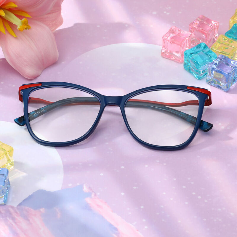 Edea Cat Eye Blue Glasses