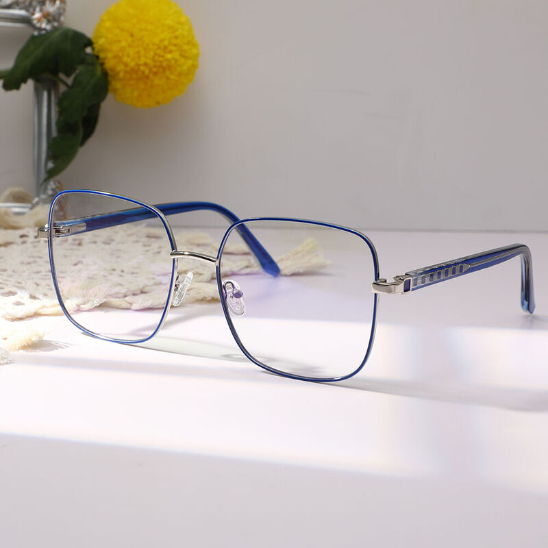 Lunettes de Vue Amelily Géométrique Bleu