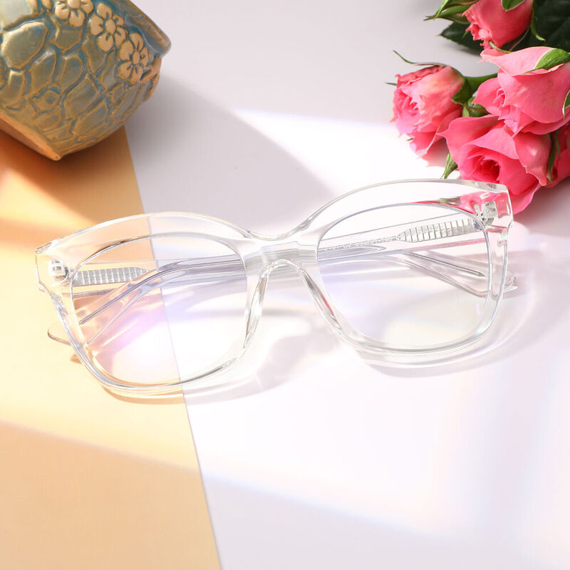 Brauneine Cat Eye Klare Brille