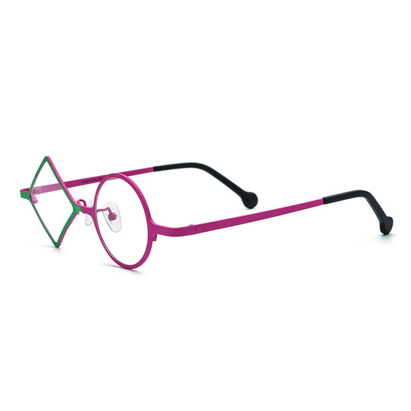Lunettes de Vue Violet Ronde Rose