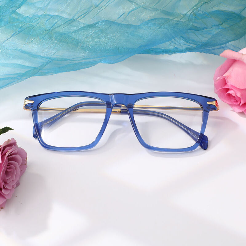 Huntingte Square Blue Glasses