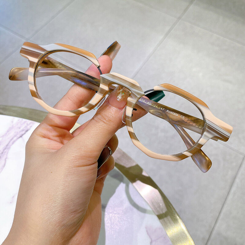 Juliet Geometric Yellow Glasses