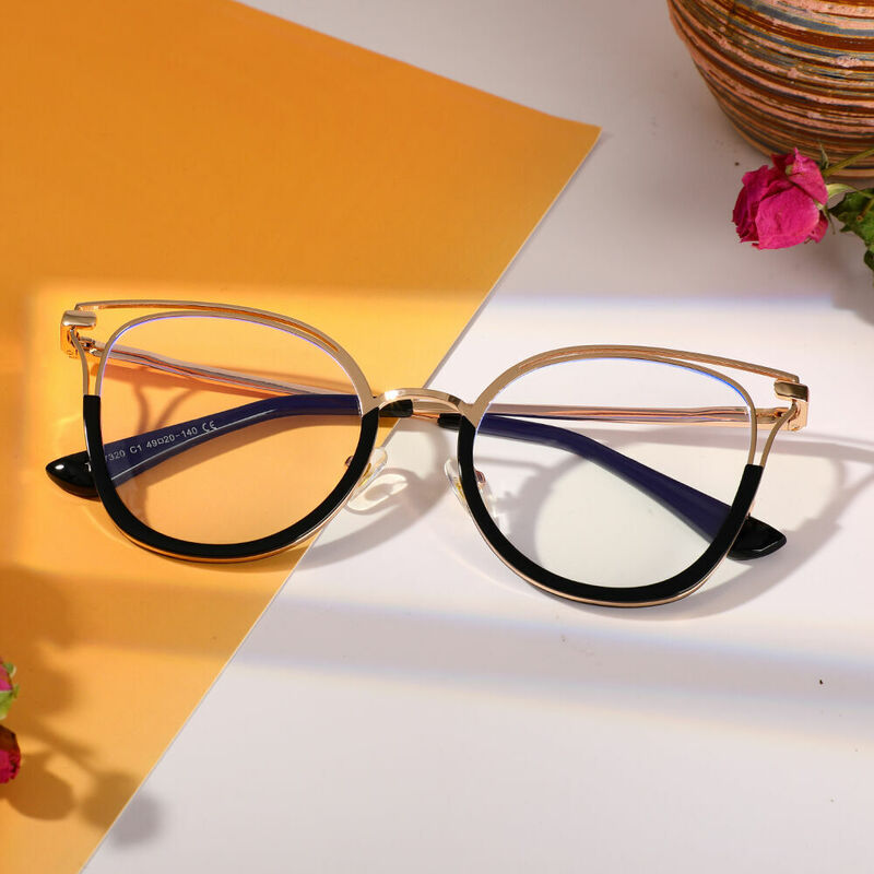 Helin Cat Eye Black Glasses