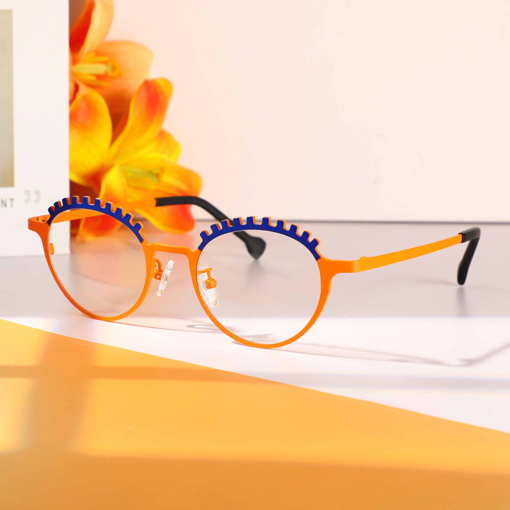 Jonson Round Orange Glasses