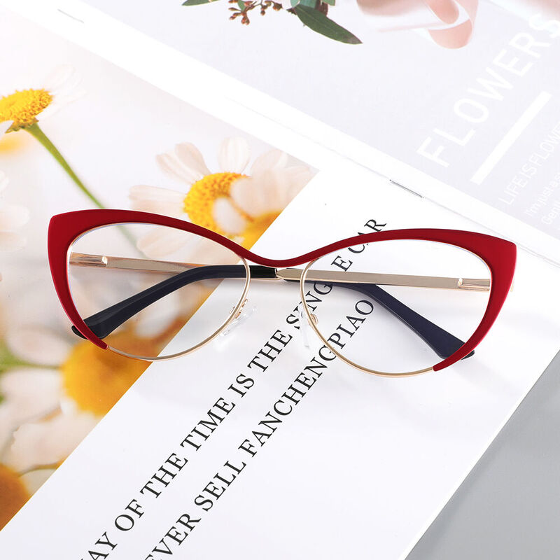 Dulles Cat Eye Red Glasses