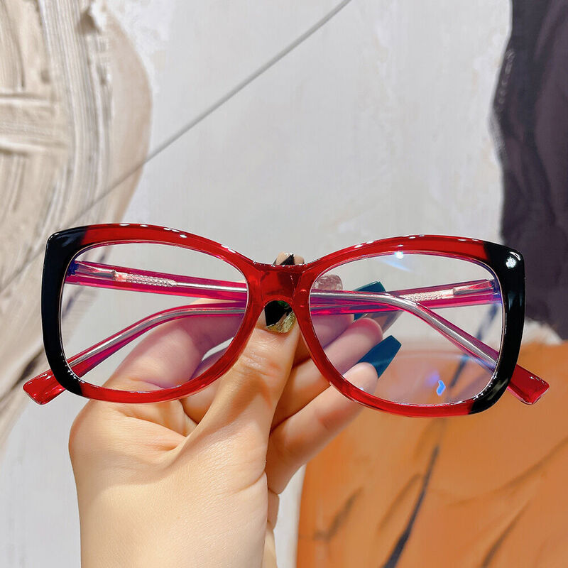 Sophie Cat Eye Red Glasses