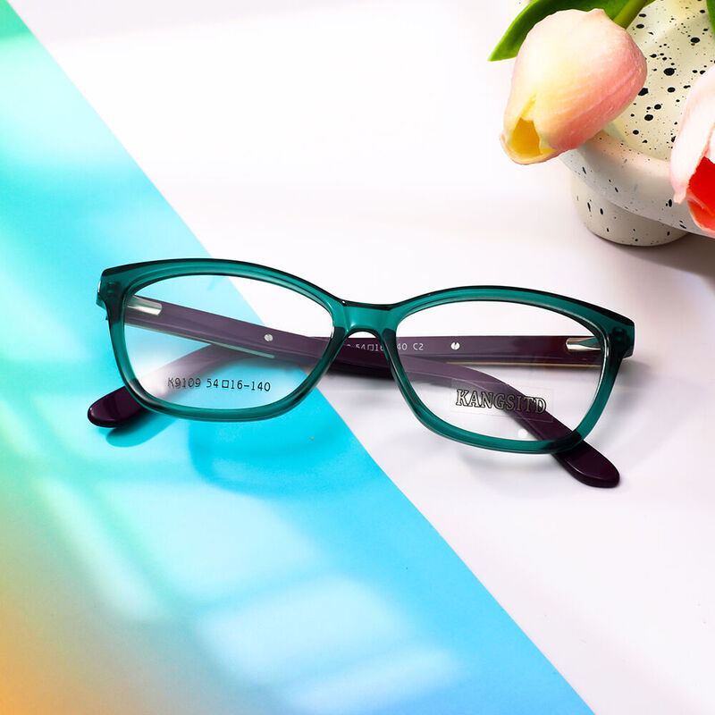 Wand Square Green Glasses