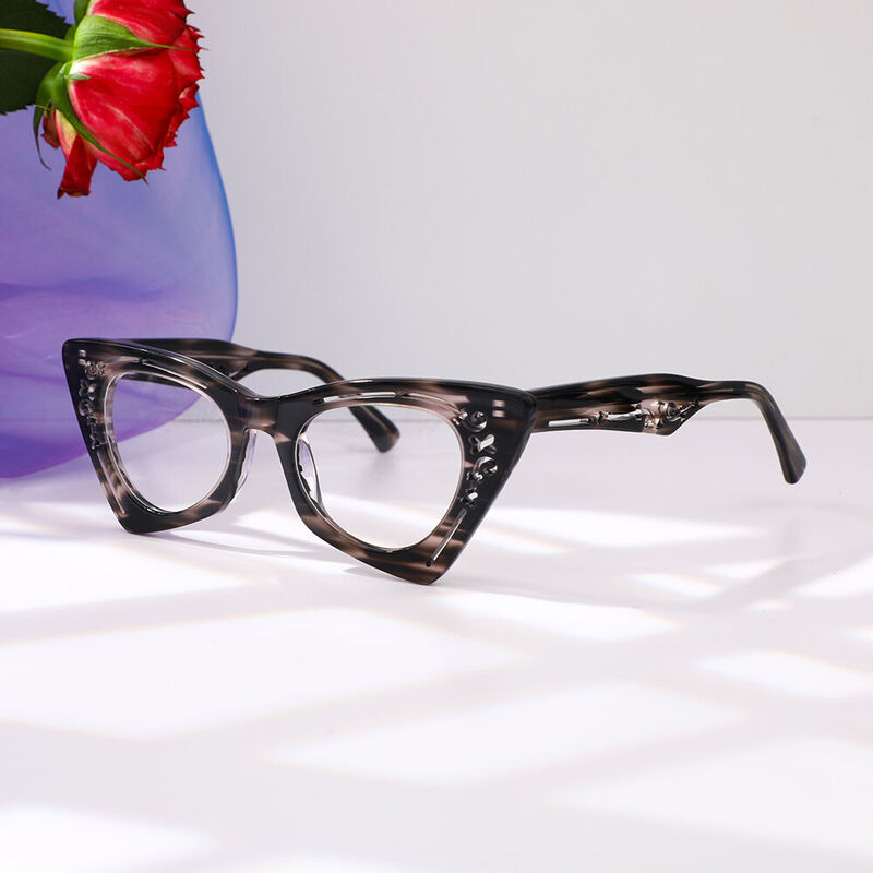 Aldrida Cat Eye Grey Glasses