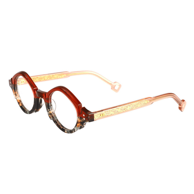 Beaufort Round Red Glasses