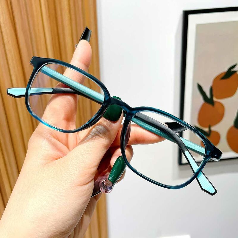 Joseph Rectangle Blue Glasses