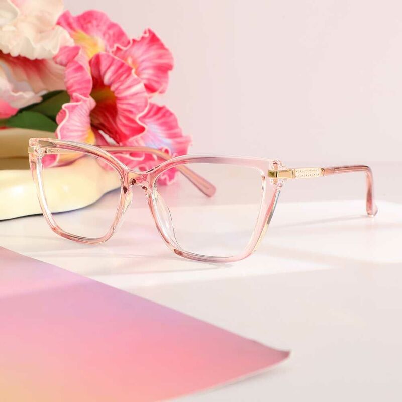 Flora Cat Eye Rosa Brillen