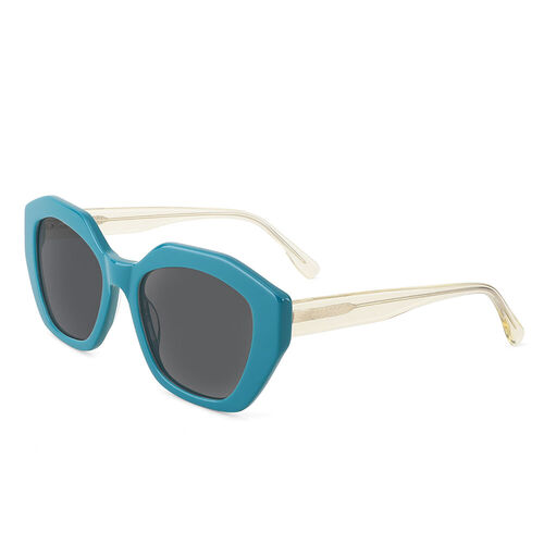 Polly Geometric Blue Sunglasses