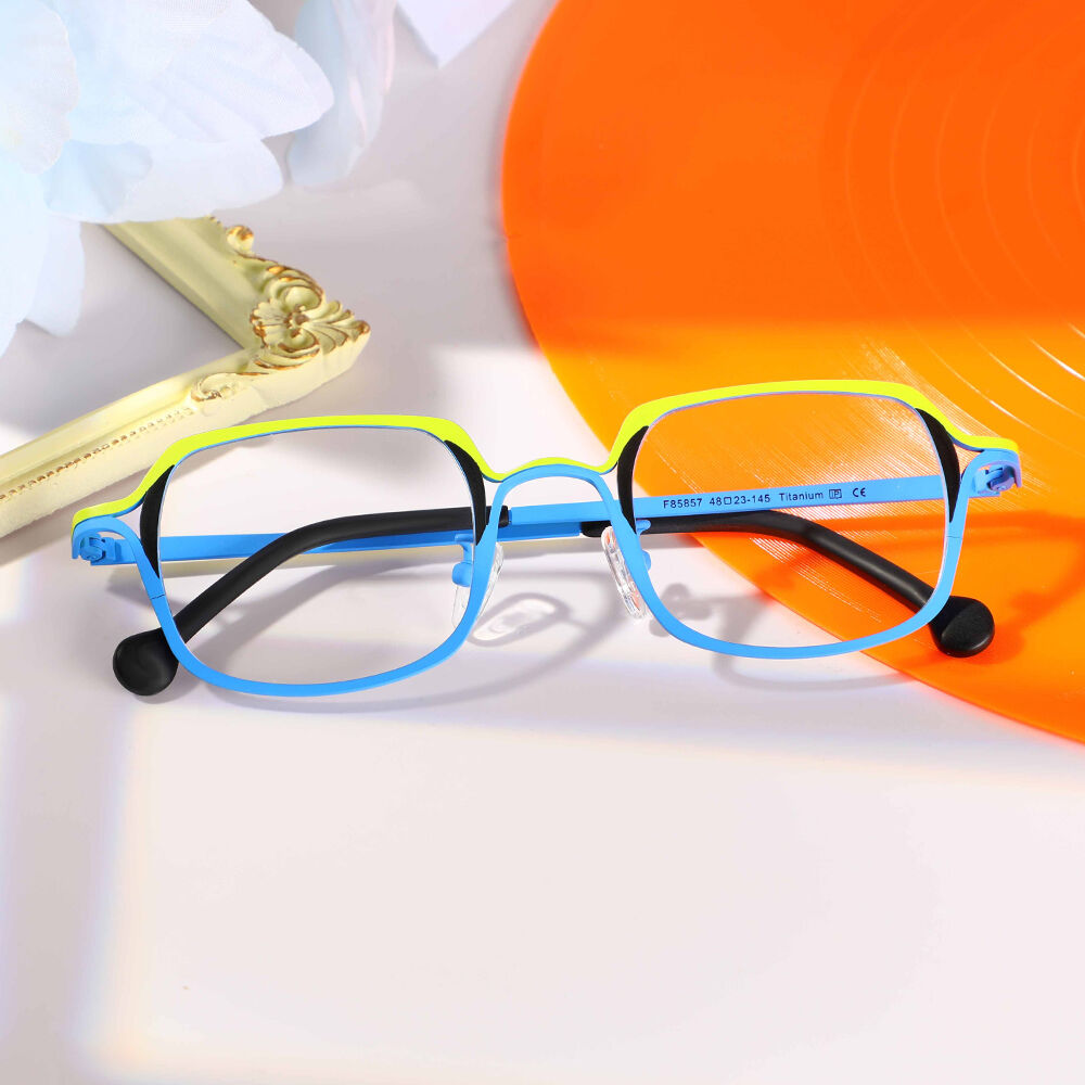 Geordiee Square Blue Glasses