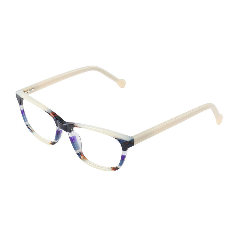 Keyonna Rectangle Beige Glasses