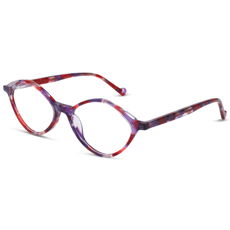 Sutherlin Oval Purple Glasses