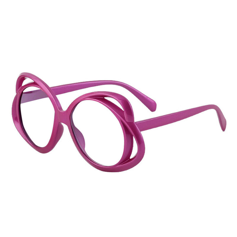 Harold Round Purple Glasses