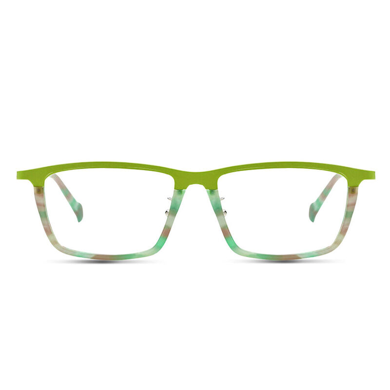 Burnal Rectangle Green Glasses