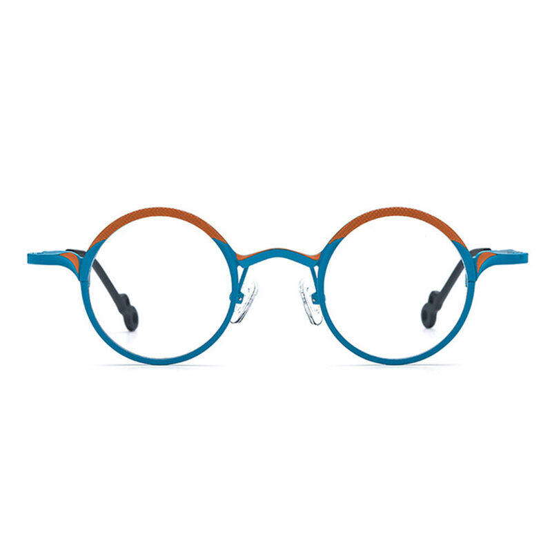 Rosa Round Blue Glasses