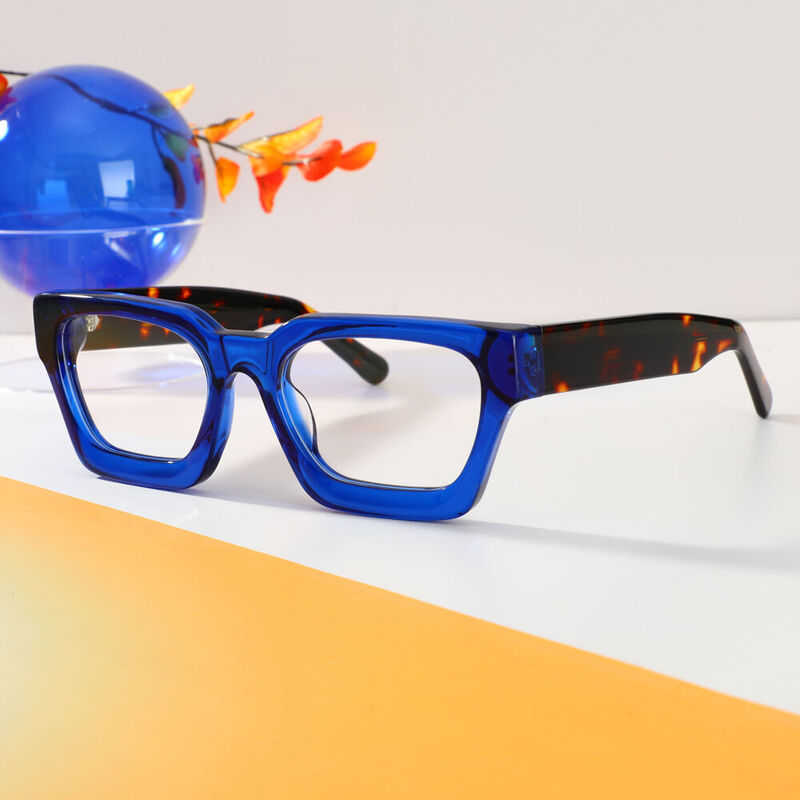 Petor Quadratische Blaue Brille