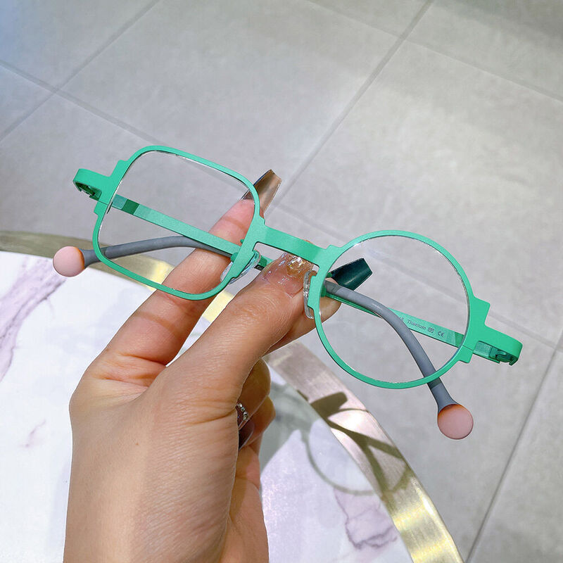 Lunettes de Vue Stella Carré Ronde Vert