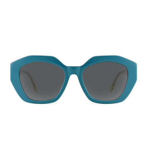 Polly Geometric Blue Sunglasses