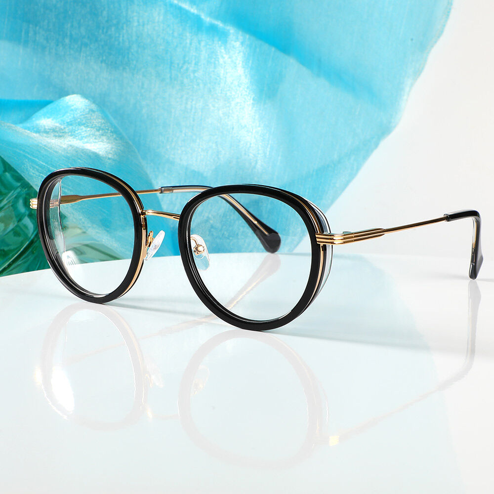 Glenn Runde Schwarze Brille