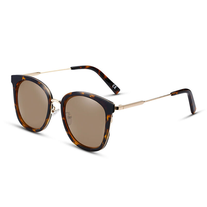 Time Traveler Square Brown Mirror Sunglasses