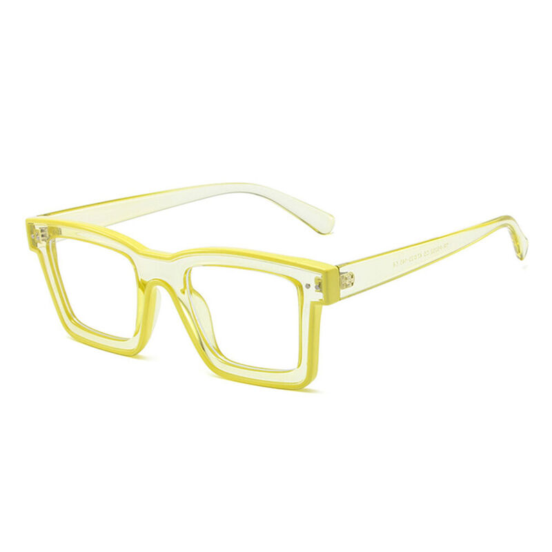 Bronte Square Yellow Glasses