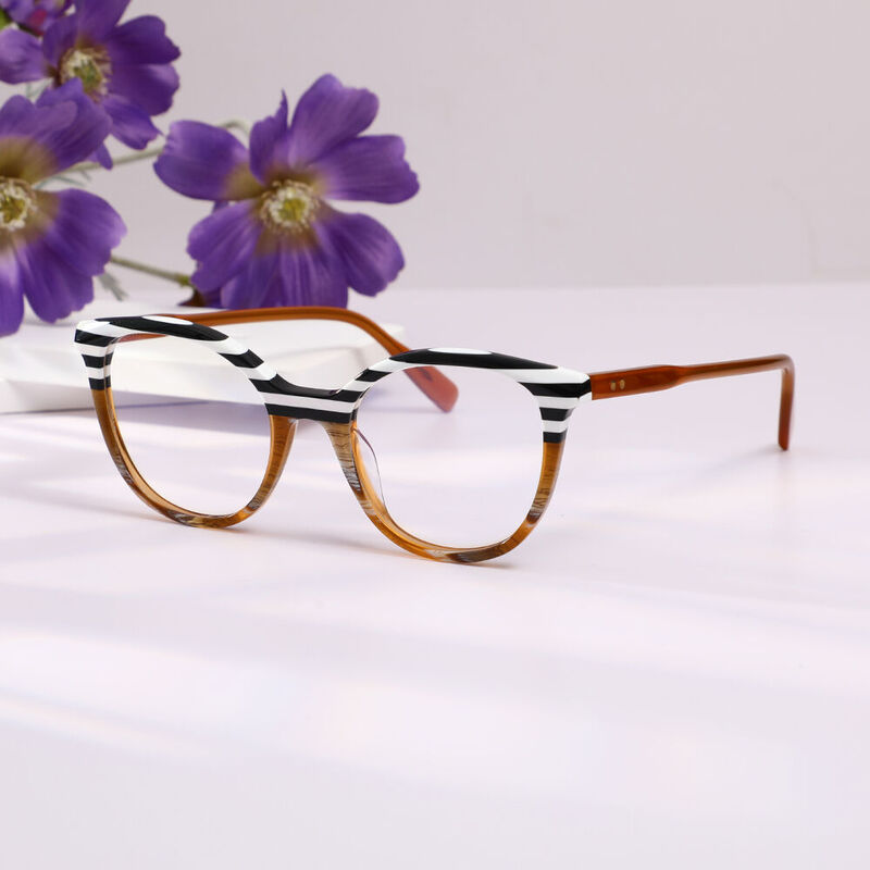 Elice Cat Eye Orange Glasses