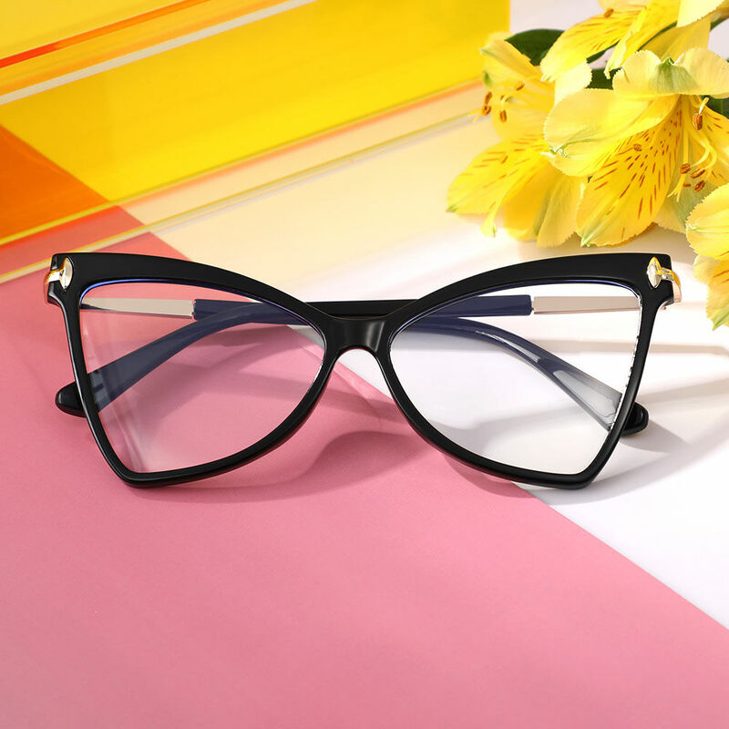 Adoir Cat Eye Black Glasses