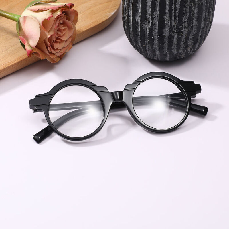 Beso Round Black Glasses