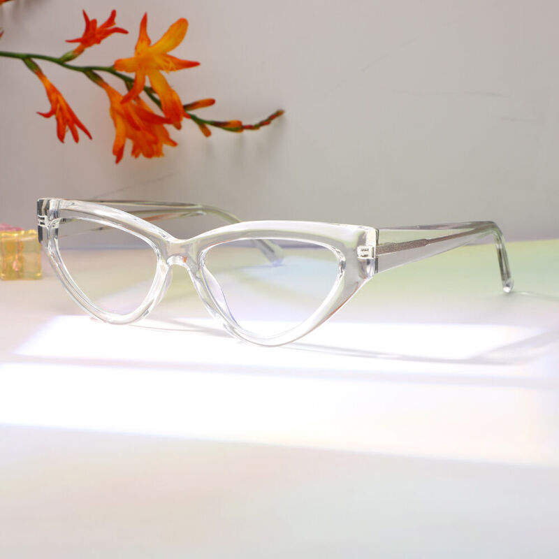 Buckle Cat Eye Klare Brille
