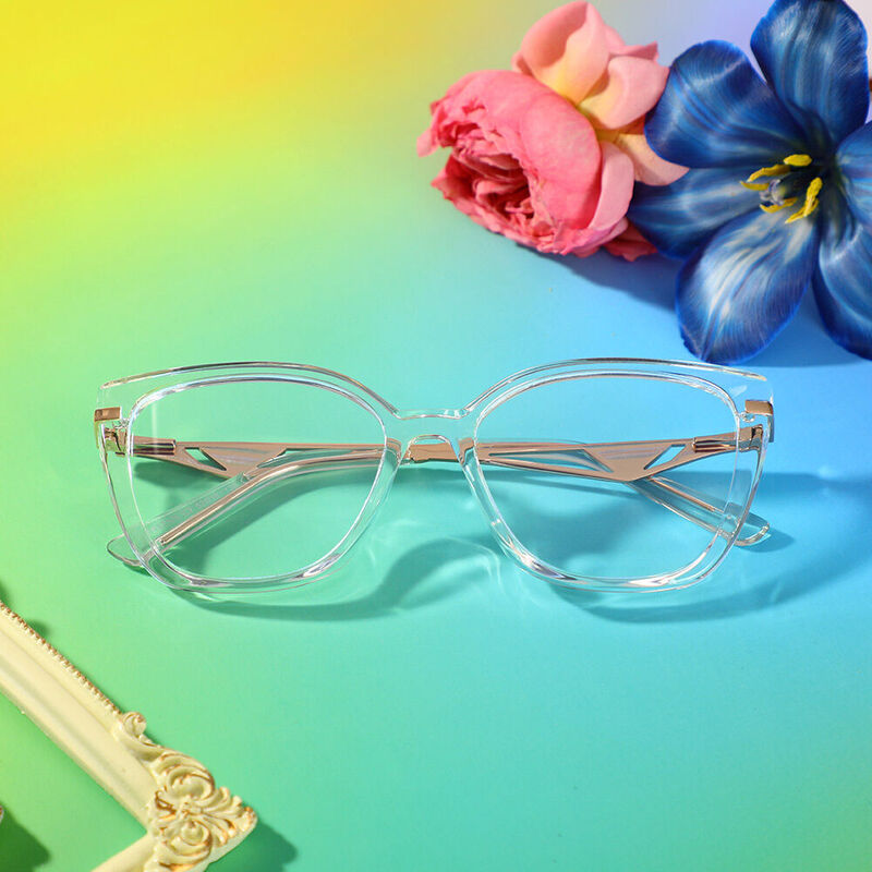 Robbiee Cat Eye Clear Glasses