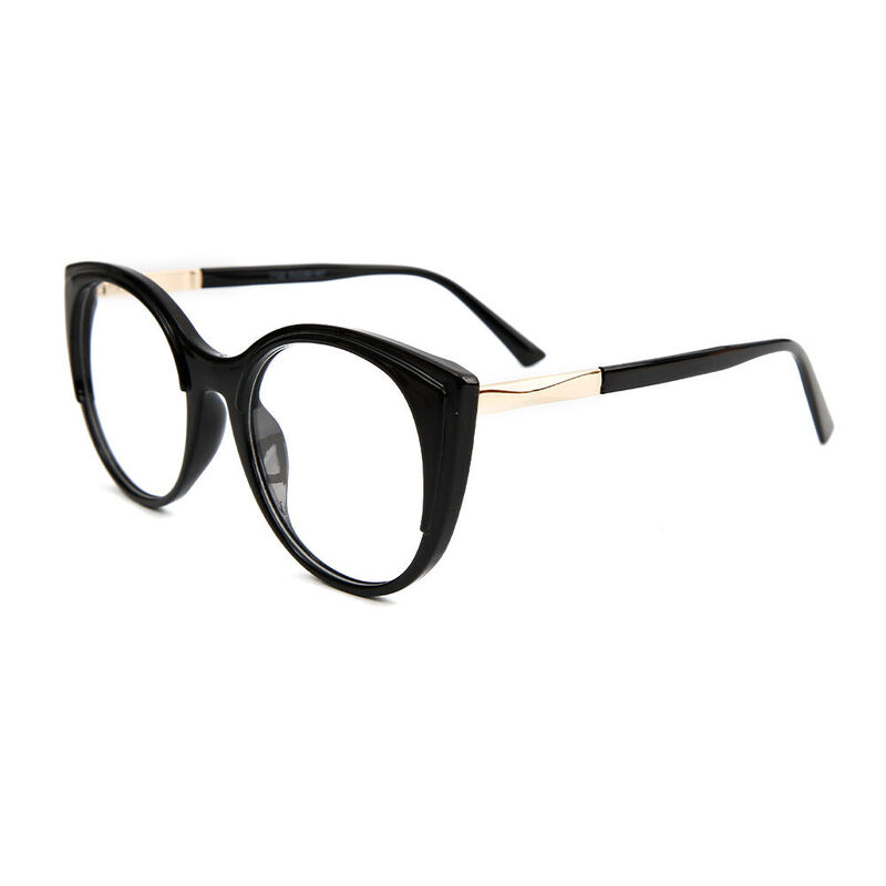 Leila Cat Eye Black Glasses
