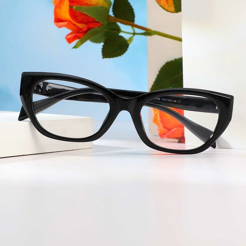 Faithe Cat Eye Schwarze Brille