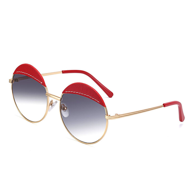 Rory Round Red Sunglasses