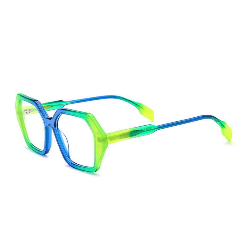 Sylvan Geometric Green Glasses