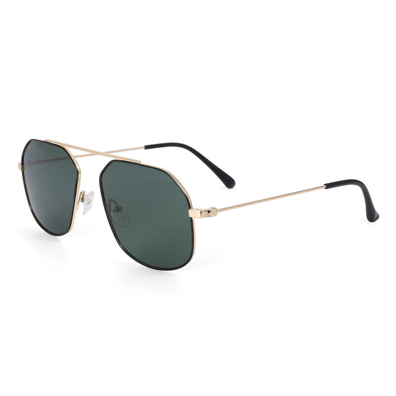 Taylor Aviator Gold Black Sunglasses