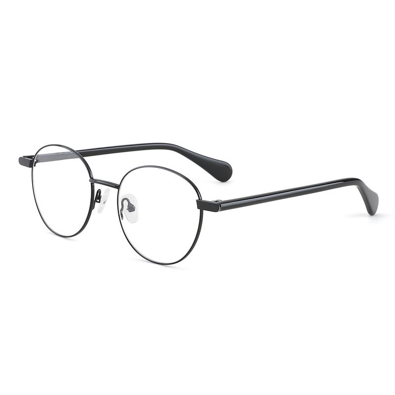 Milton Round Black Glasses