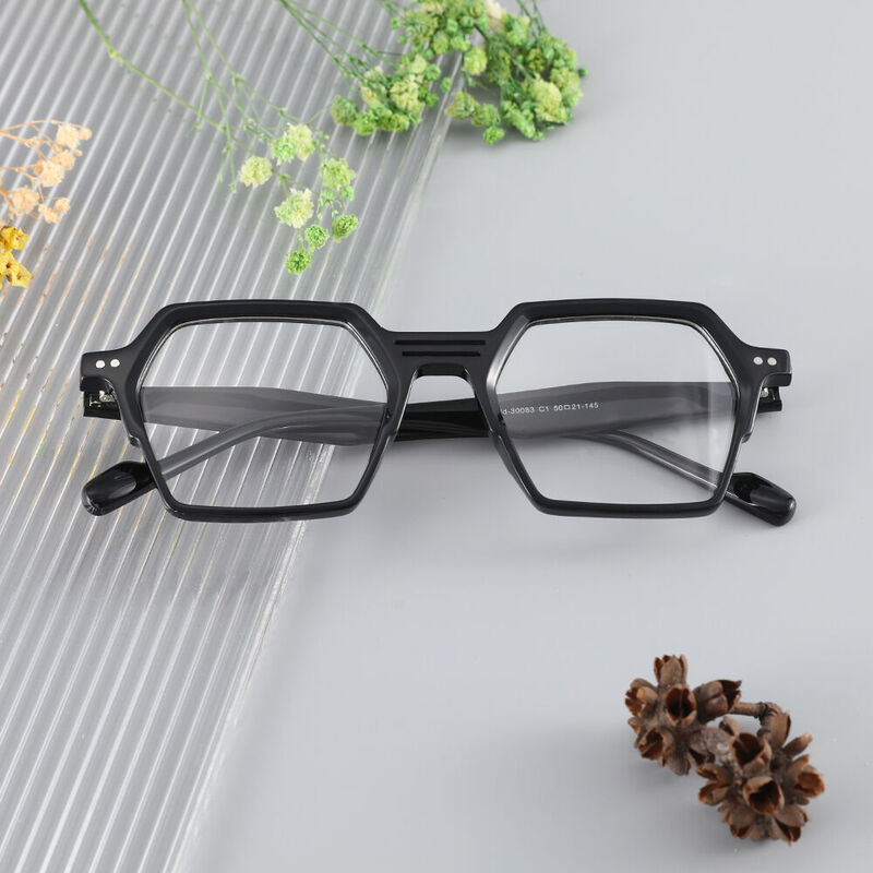 Reddy Geometric Black Glasses