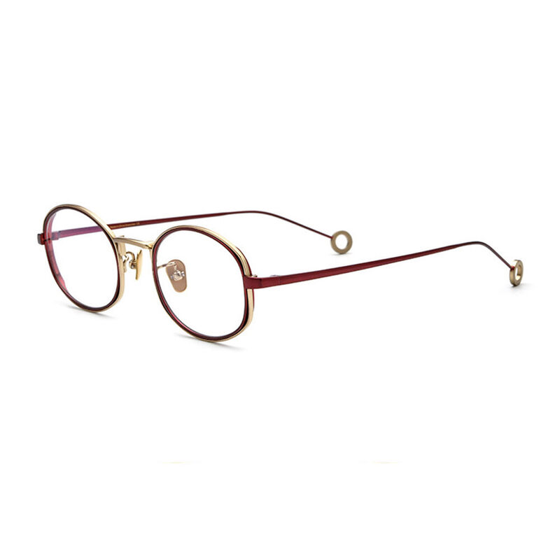 Cleveland Oval Red Glasses