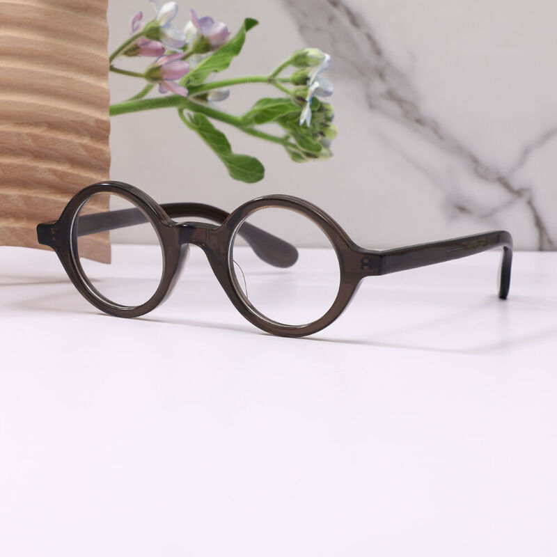 Aldric Round Gray Glasses