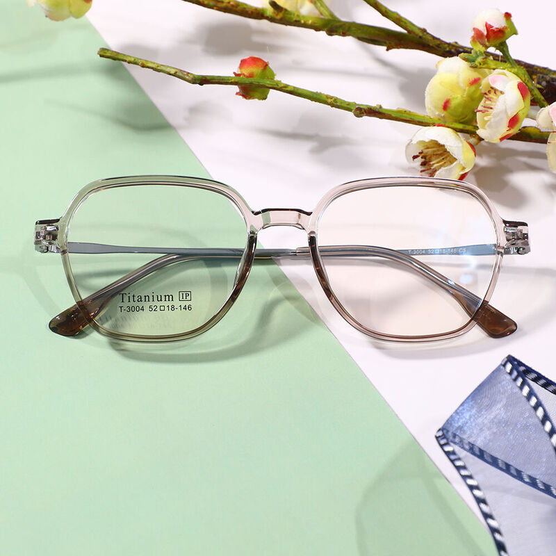 Richar Geometric Brown Glasses
