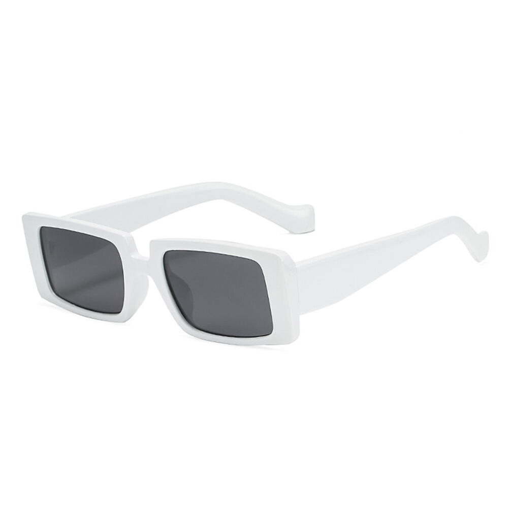 Lunettes de Soleil Courteney Rectangle Blanc