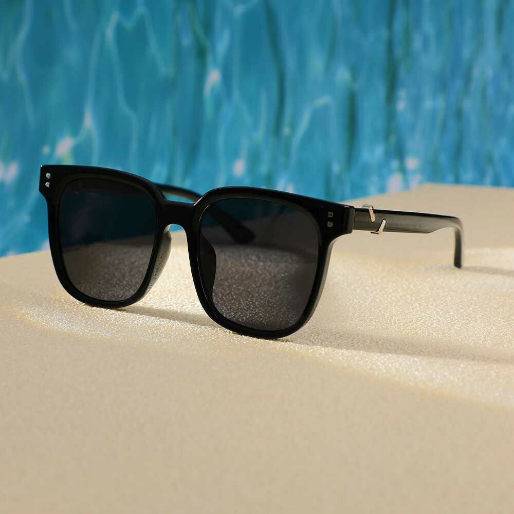 Eudora Quadratische Graue Sonnenbrille