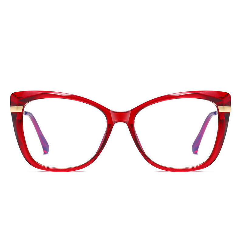 Adames Cat Eye Red Glasses