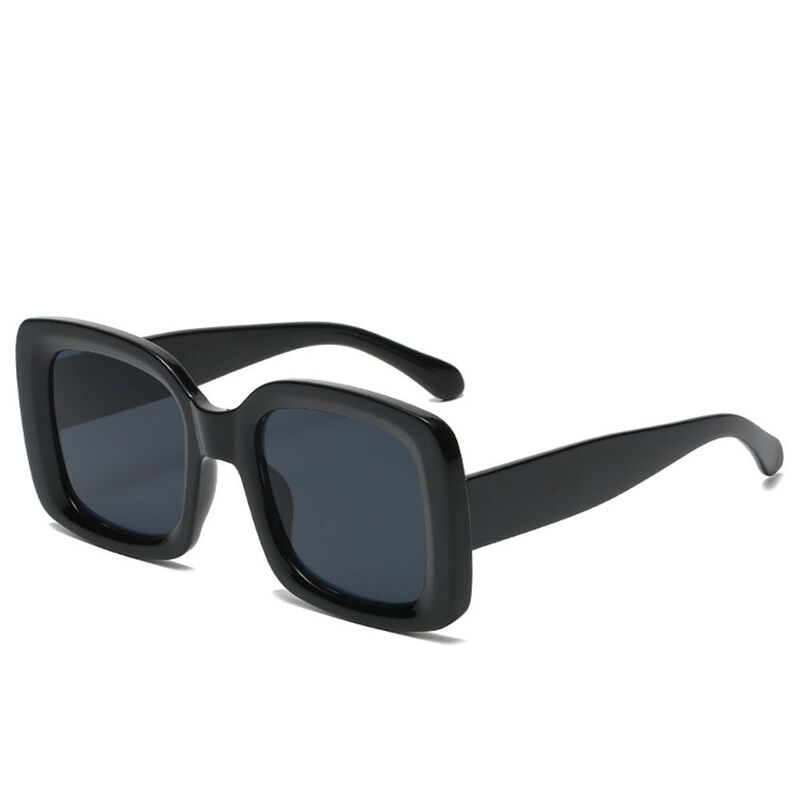 Queena Square Black Sunglasses
